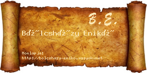 Bölcsházy Enikő névjegykártya