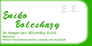 eniko bolcshazy business card