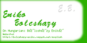 eniko bolcshazy business card